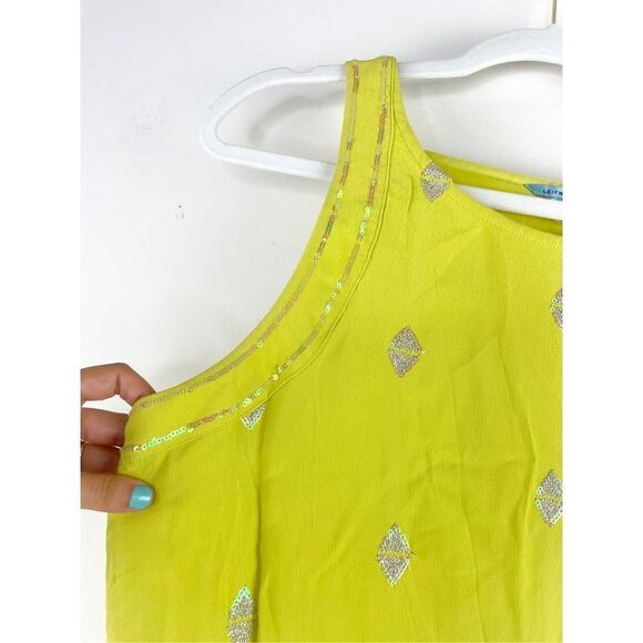 Anthropologie LEIFNOTES Flapper Ponderosa Dress Sequins Yellow Tank Sleeveless 4 - Picture 8 of 14